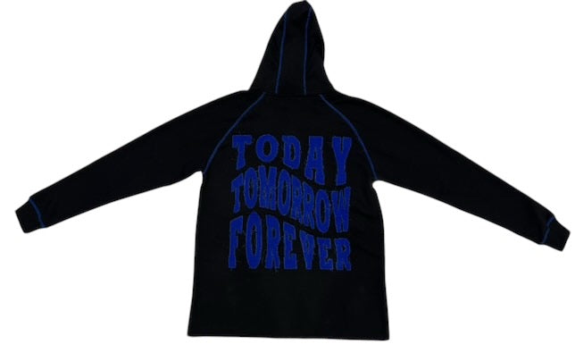 FOREVER SOLID DISTRESSED HOODIE