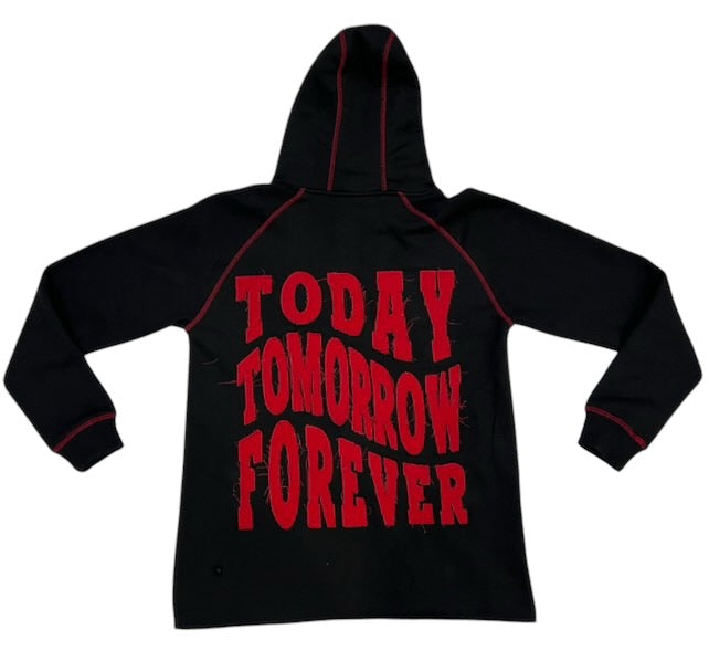 FOREVER SOLID DISTRESSED HOODIE